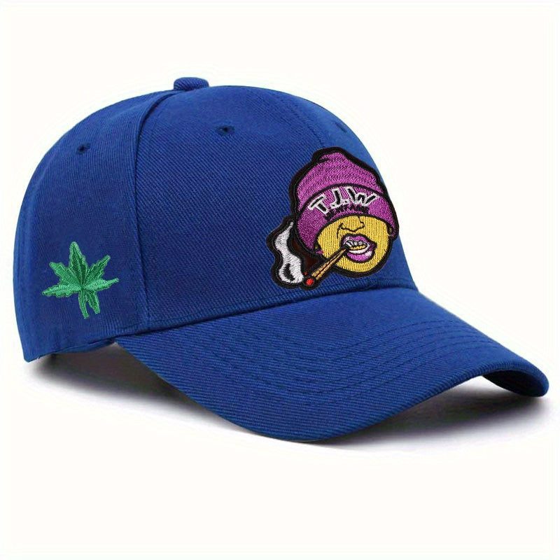 Embroidered Peaked Cap for Men Street Sunshade Baseball Hat