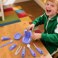 Kids Dentist Simulation Set Oral Care Toy 9pcs Set in 2 Colors