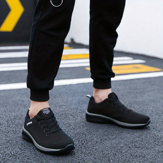 Women's Lace Up Knit Running Shoes Breathable Mesh Walking Shoes