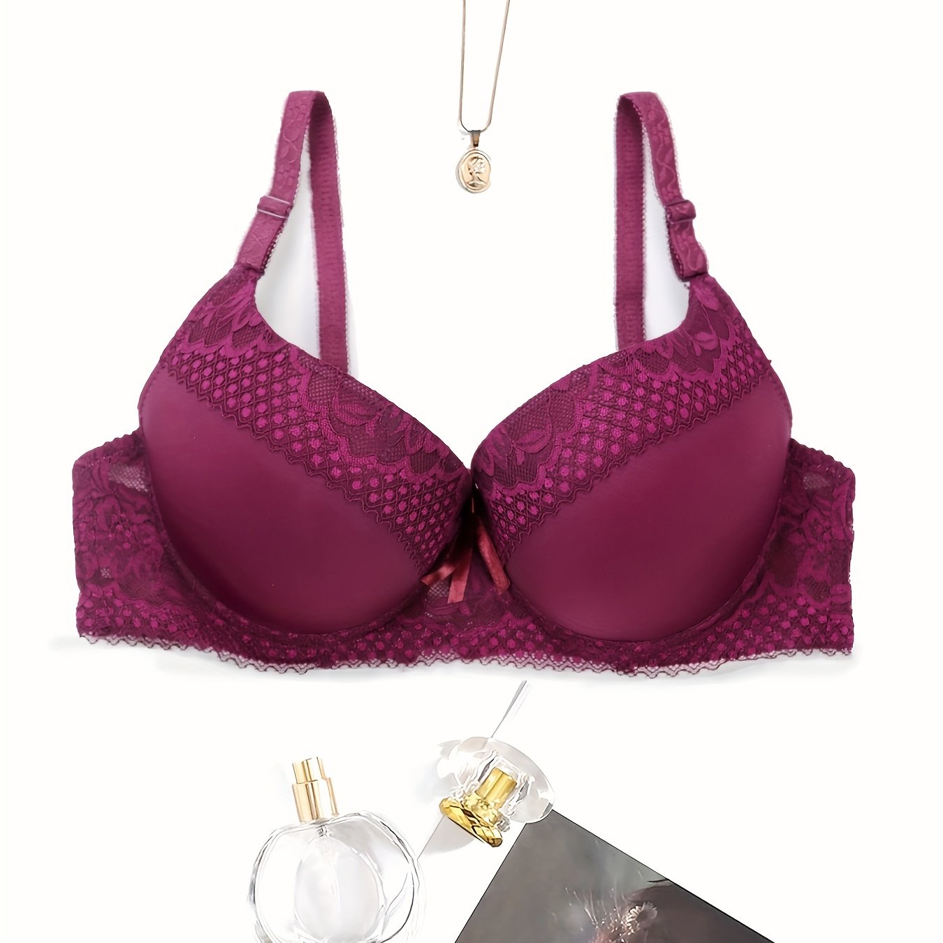 Lace Push Up Bra Anti-Sagging Bow Tie Sexy Lingerie