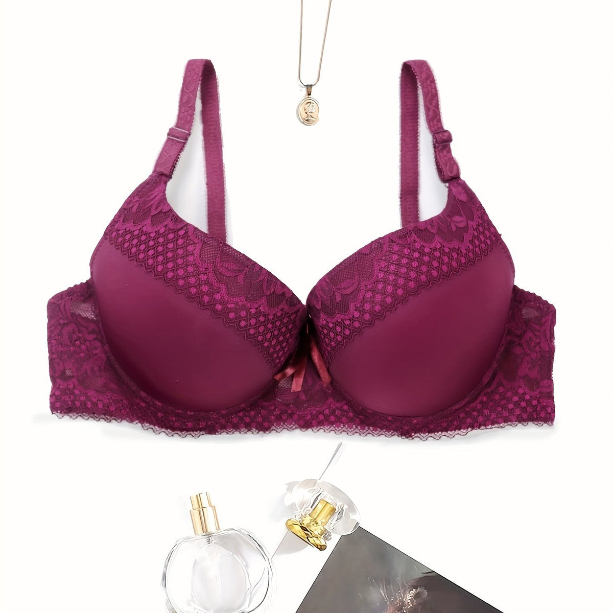Lace Push Up Bra Anti-Sagging Bow Tie Sexy Lingerie