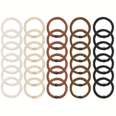 30pcs Braided Hair Ties Elastic Ponytail Holder Hair Rope Hair Accessories
