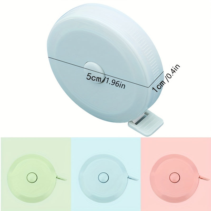 2pcs Pink Green 60 inch Soft Tape Measure Double Scale Body Measurement Tool