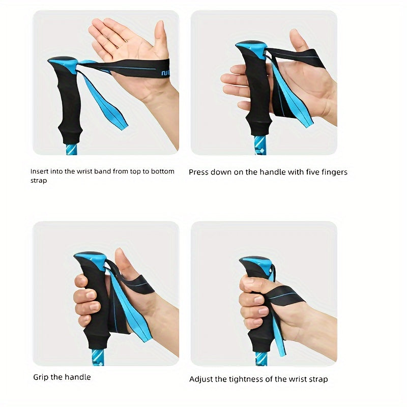 Aluminum 6061 4-section Straight Handle Climbing Stick