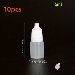 10pcs Plastic Squeezable Dropper Bottles 5ml-20ml Eye Liquid Refillable Bottles