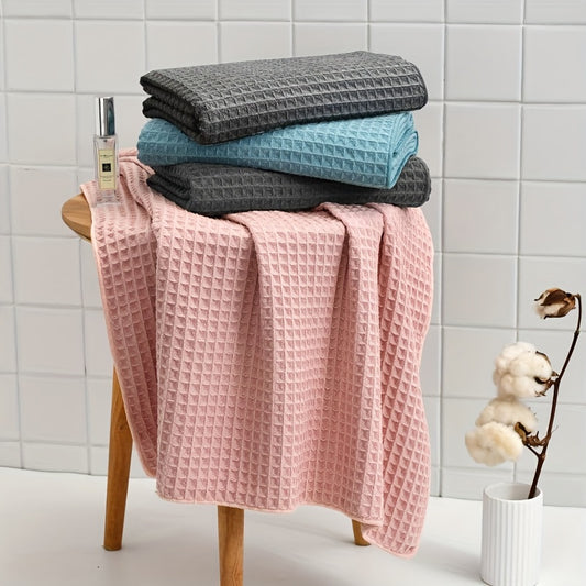 Soft Absorbent Waffle Honeycomb Bath Sheet Towel 13.78x29.53 Inches