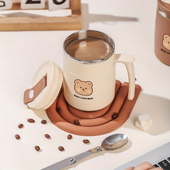 17oz Stainless Steel Travel Coffee Mug with Straw and Lid