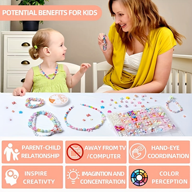 24pcs Unicorn DIY Bead Bracelets Making Kit for Kids
