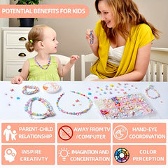 24pcs Unicorn DIY Bead Bracelets Making Kit for Kids