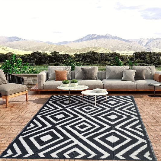 UV Resistant 5x8ft Outdoor Rug For Patio RV