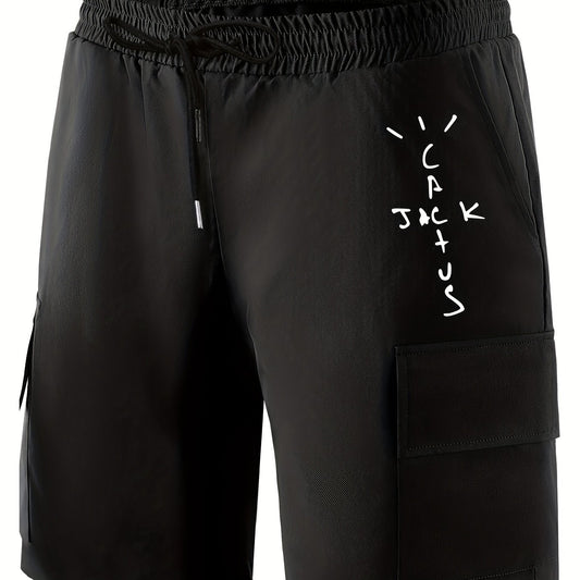 Men's Casual Waist Drawstring Cargo Shorts
