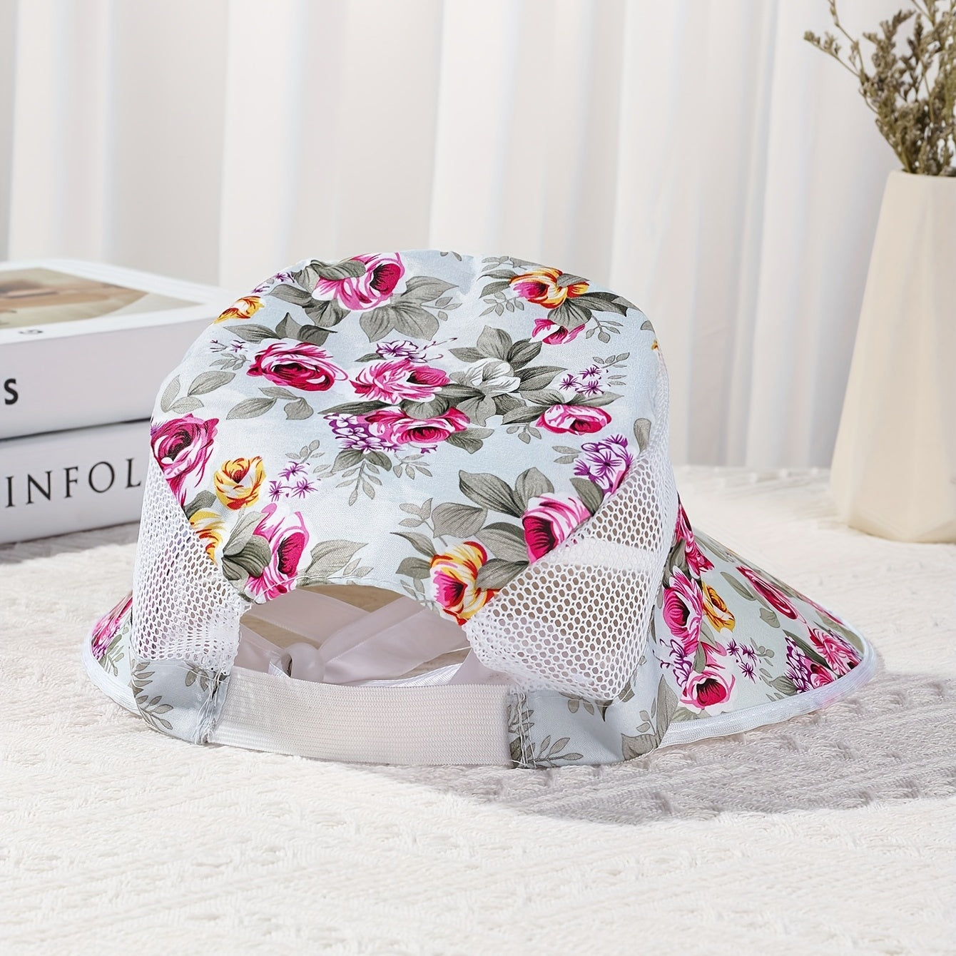 Floral Mesh Sun Hat UV Protection Baseball Cap
