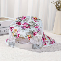 Floral Mesh Sun Hat UV Protection Baseball Cap