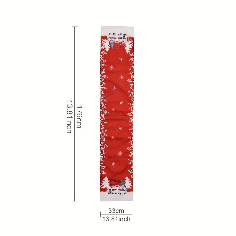 Christmas Table Runner Gnome Pattern Holiday Decor