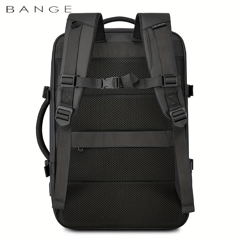 BANGE Large Capacity Business Waterproof Backpack With USB Charging Port