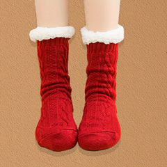 Plush Lined Warm Home Floor Socks Women's Stockings