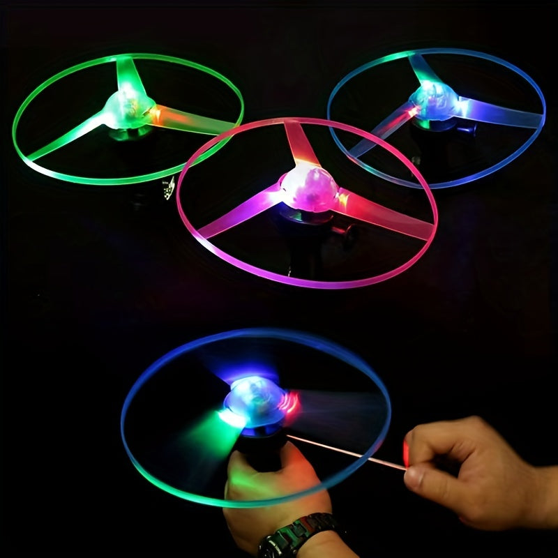 Luminous Glitter Flying Discs Glow In Dark Party Supplies