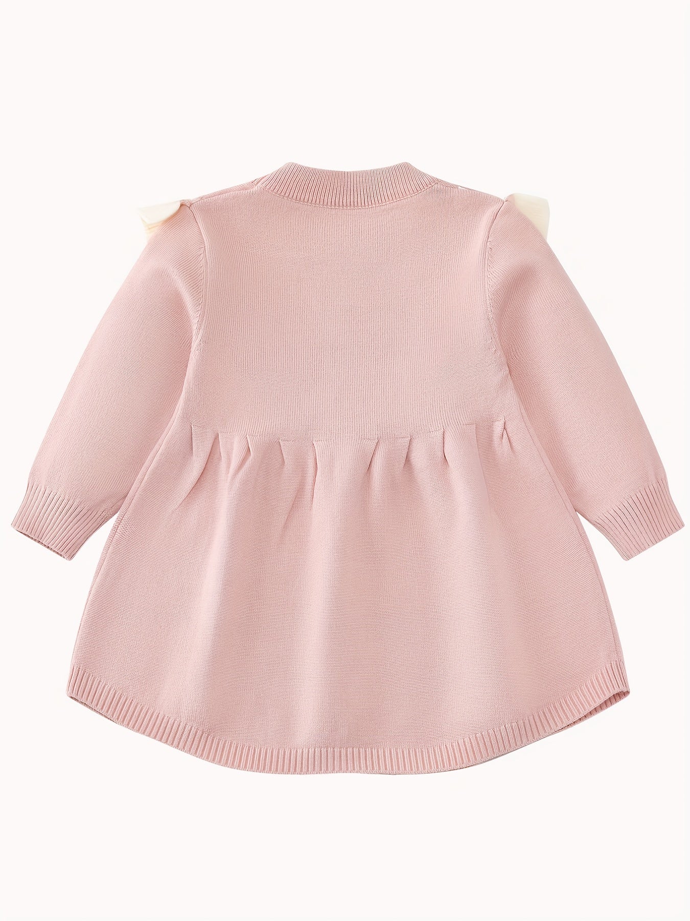 Ruched Trim Flower Pattern Dress for Toddler Girls