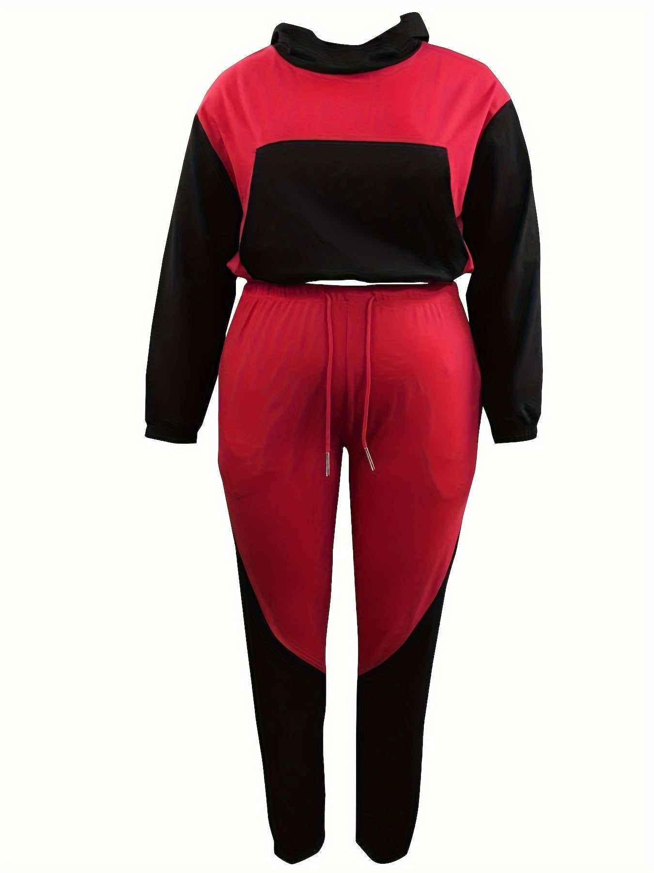 Women's Plus Colorblock Hoodie & Joggers Set