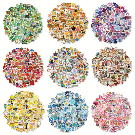 1000pcs Cartoon Colorful Doodle Stickers Water Cup Notebook Journal Decoration