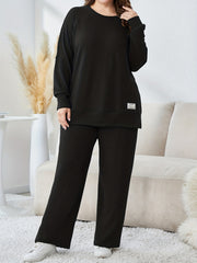  2 Piece Set Round Neck Top & Pants Outfits