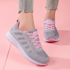 Soft Thick Sole Shock Absorption Sneakers Lightweight Mesh Running Shoes