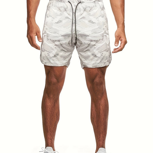 Camouflage Print Men's Comfy Drawstring Shorts