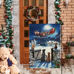 Christmas Garden Flag For Outside Double Sided Winter Yard Flag