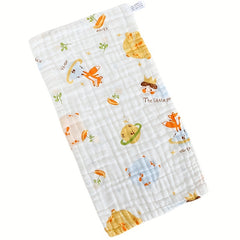 Baby Cartoon Bib Six Layer Gauze Square Towel