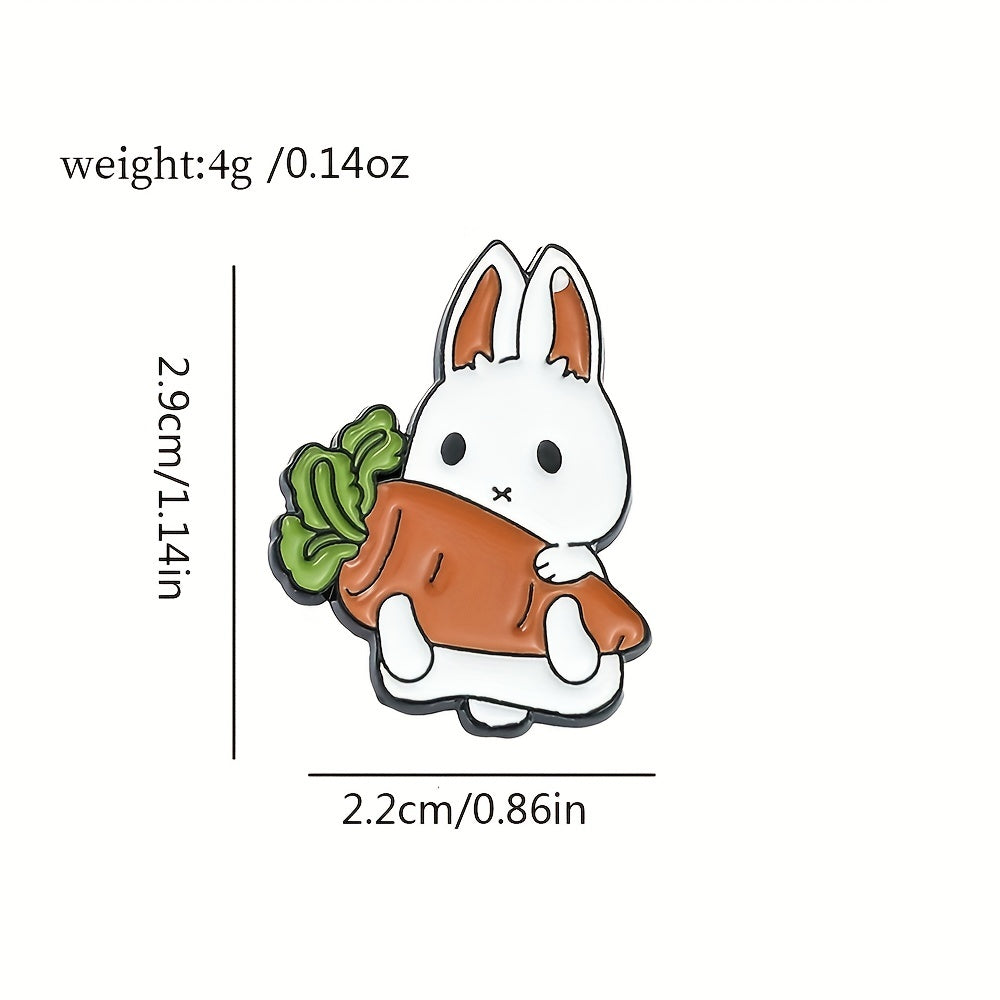Cute Y2K Rabbit Enamel Pin for Clothes, Bags, DIY Decor - Ideal Gift