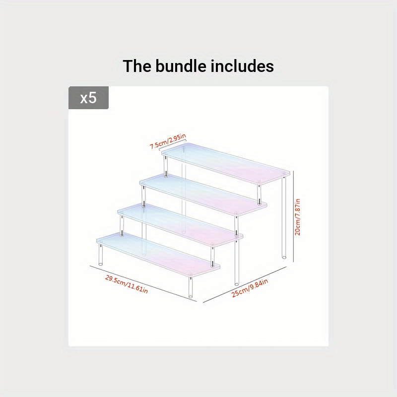 Rainbow Acrylic Ladder Display Rack for Garage Kit & Anime Models