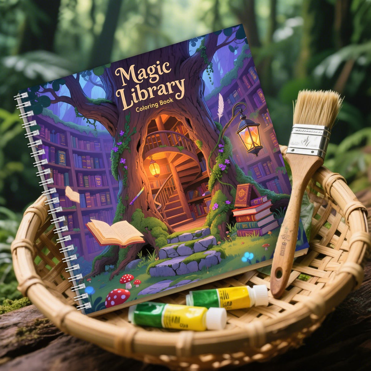 Magic Tree House Coloring Book Spiral Bound 20x20 with Clear Lines & Patterns