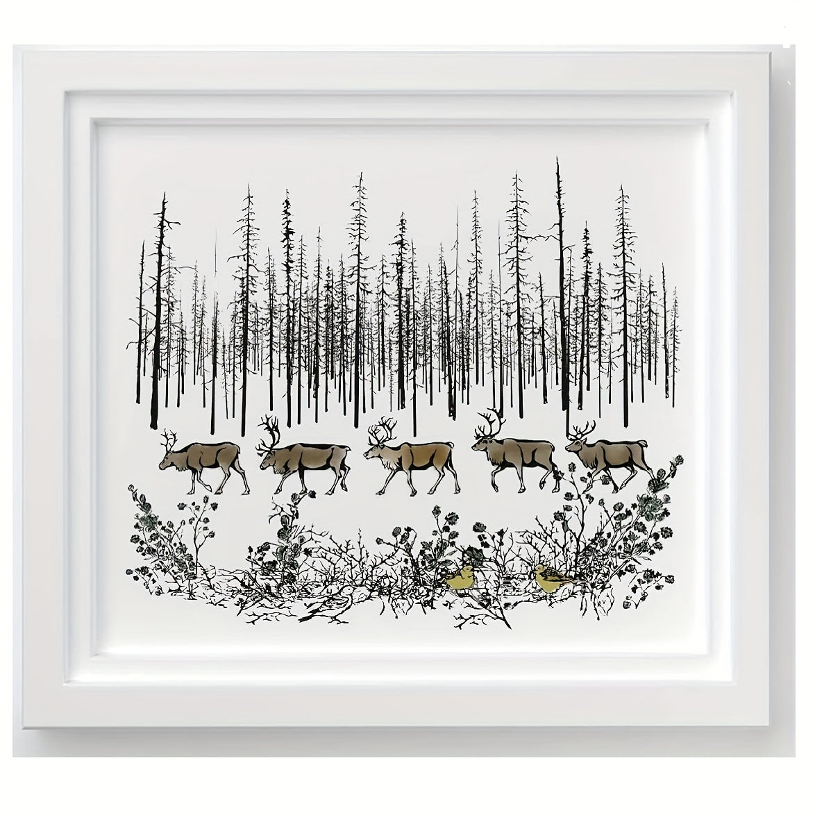 Deer Trees Transparent Stamps for DIY Scrapbooking
