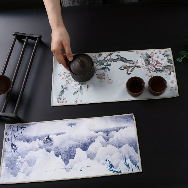 Absorbent Chinese Tea Napkin Table Mat Decorative Tea Towel