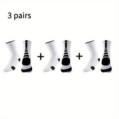 Men's Mid Crew Sport Socks for Basketball Training