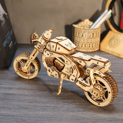 3D Motorcycle Puzzle Model Kit Wooden Craft Gift