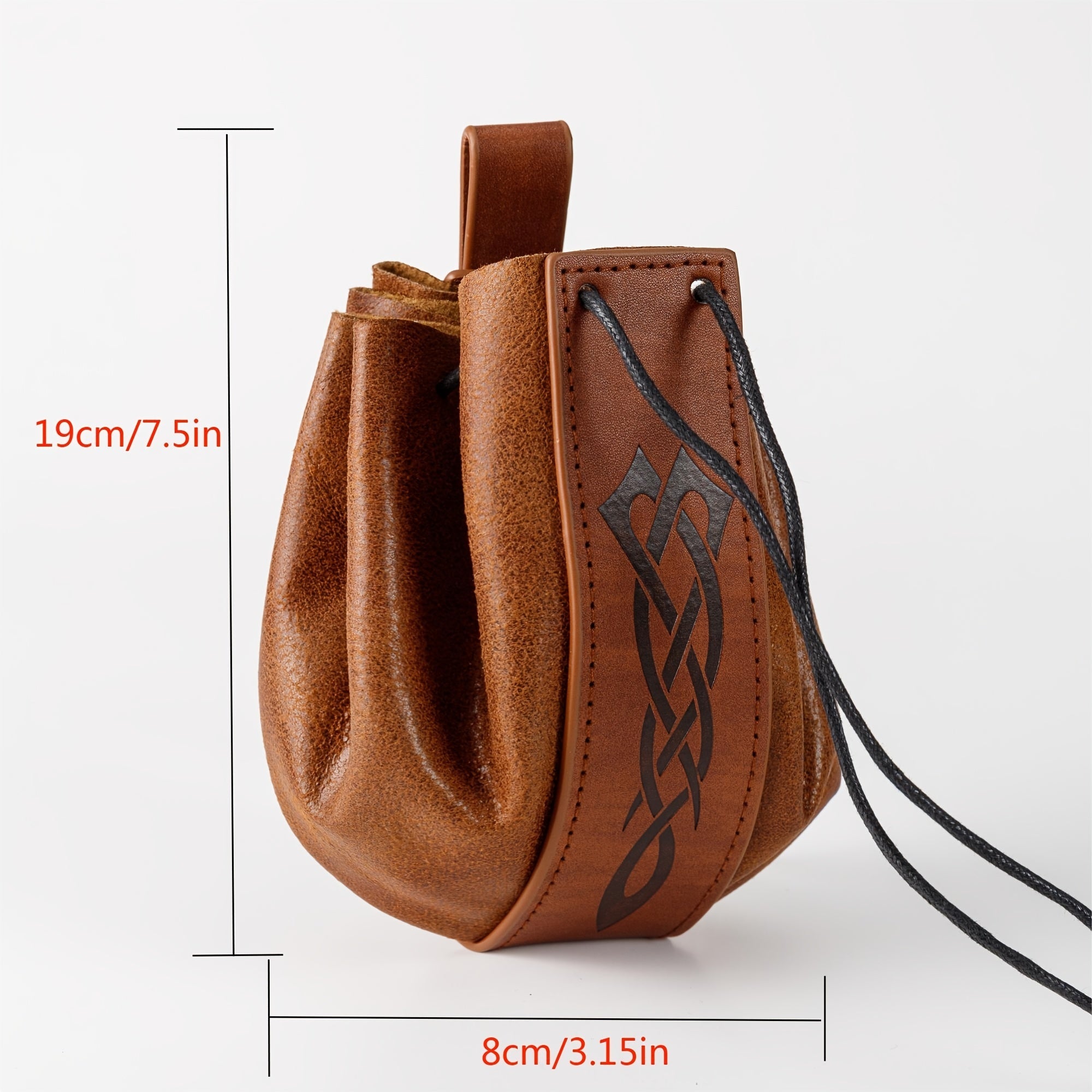 Medieval Leather Handbag Viking Style Retro Small Bag Waist Bag Dice Bag