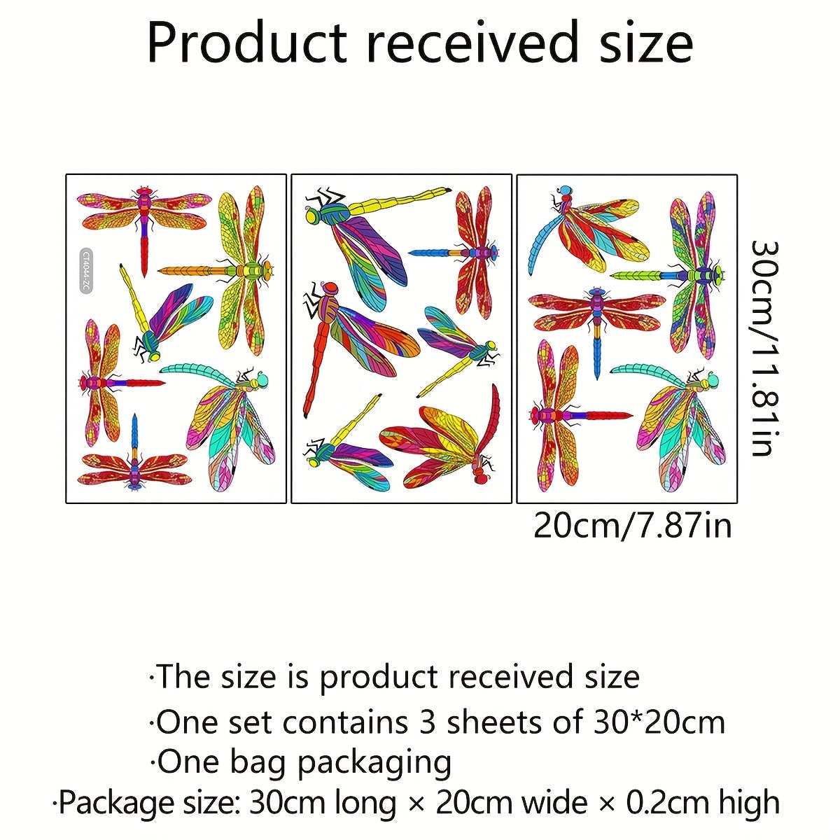 3pcs Dragonfly Window Decal Self adhesive Removable PVC Sticker