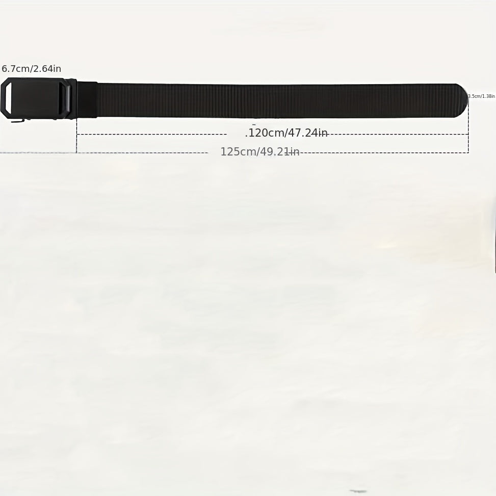 Men's Casual Nylon Belt Alloy Outdoor Automatic Buckle Belt