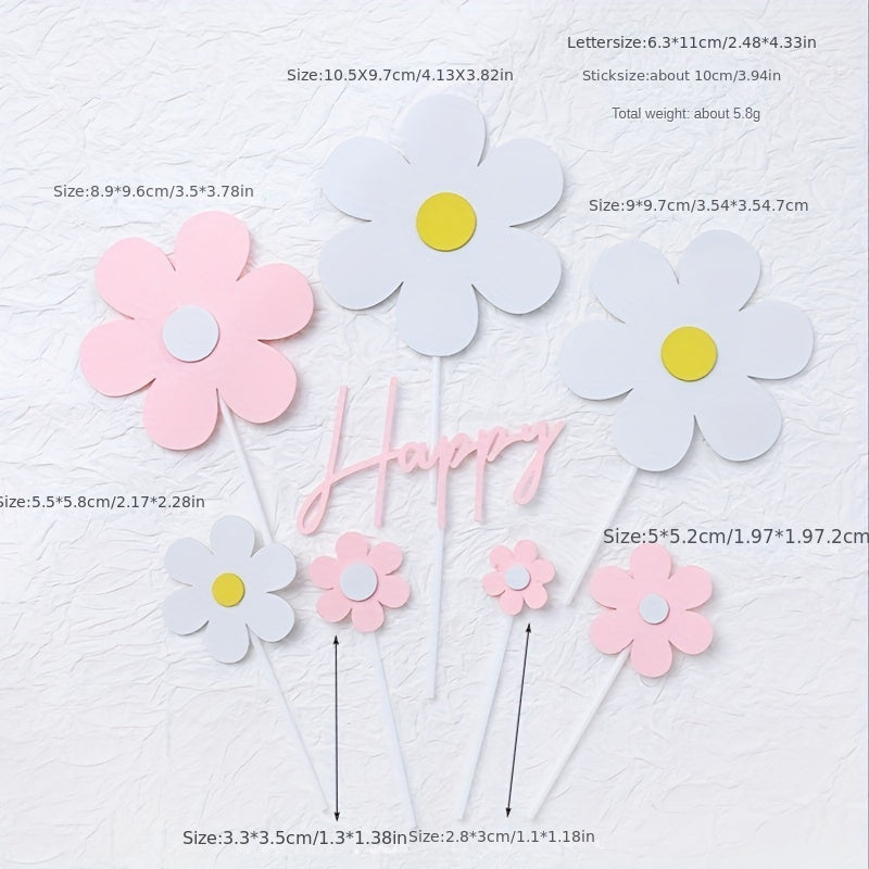 Small Daisy Cake Decoration for Fresh Birthday Cake Look