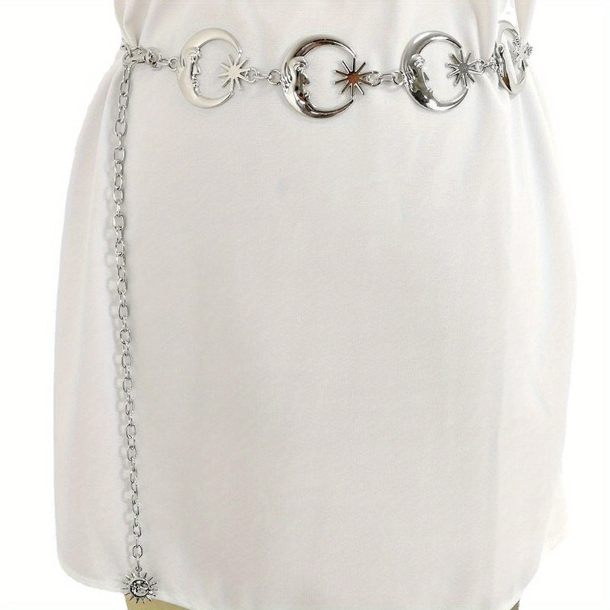 Y2K Moon Star Waist Chain for Women