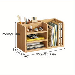 Desktop Mini Small Bookshelf File Desk Storage Shelf Bookcase