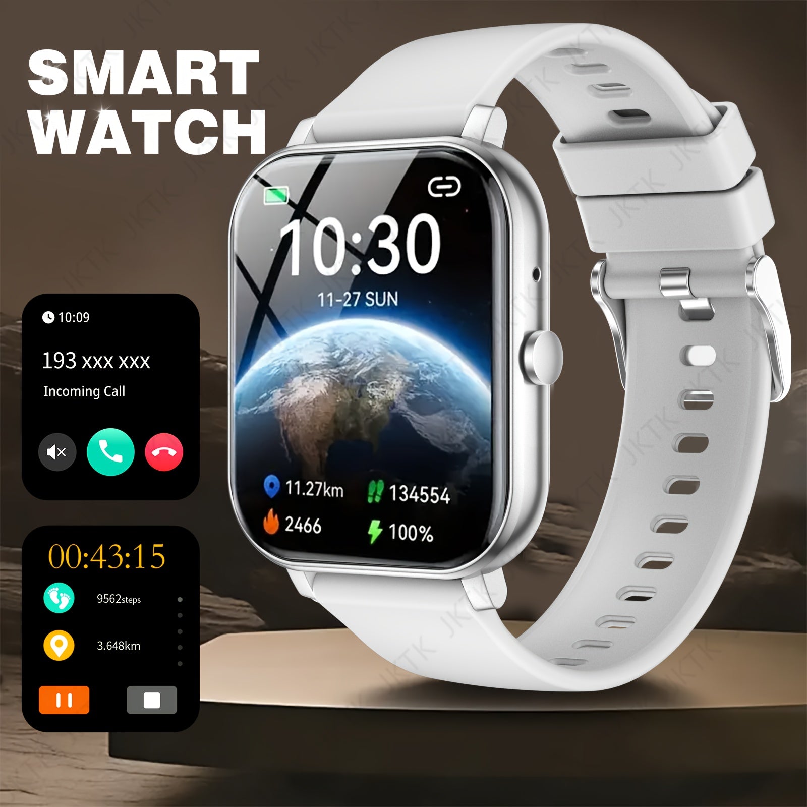 Sports Fitness Smartwatch with Wireless Calling and HD Display