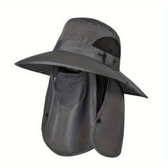 Breathable Bucket Hat with Face Cover for Sun Protection