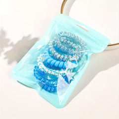 6pcs Candy Spiral Hair Tie Hair Sing No Crease Hair Ring Hair Accessories