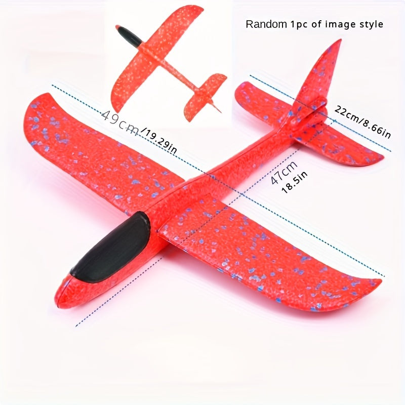 Colorful Hand Thrown Foam Glider Toy Aircraft Flat Flight Modes
