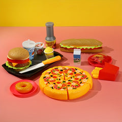 20pcs Cut Fruit Toys Western Food Set