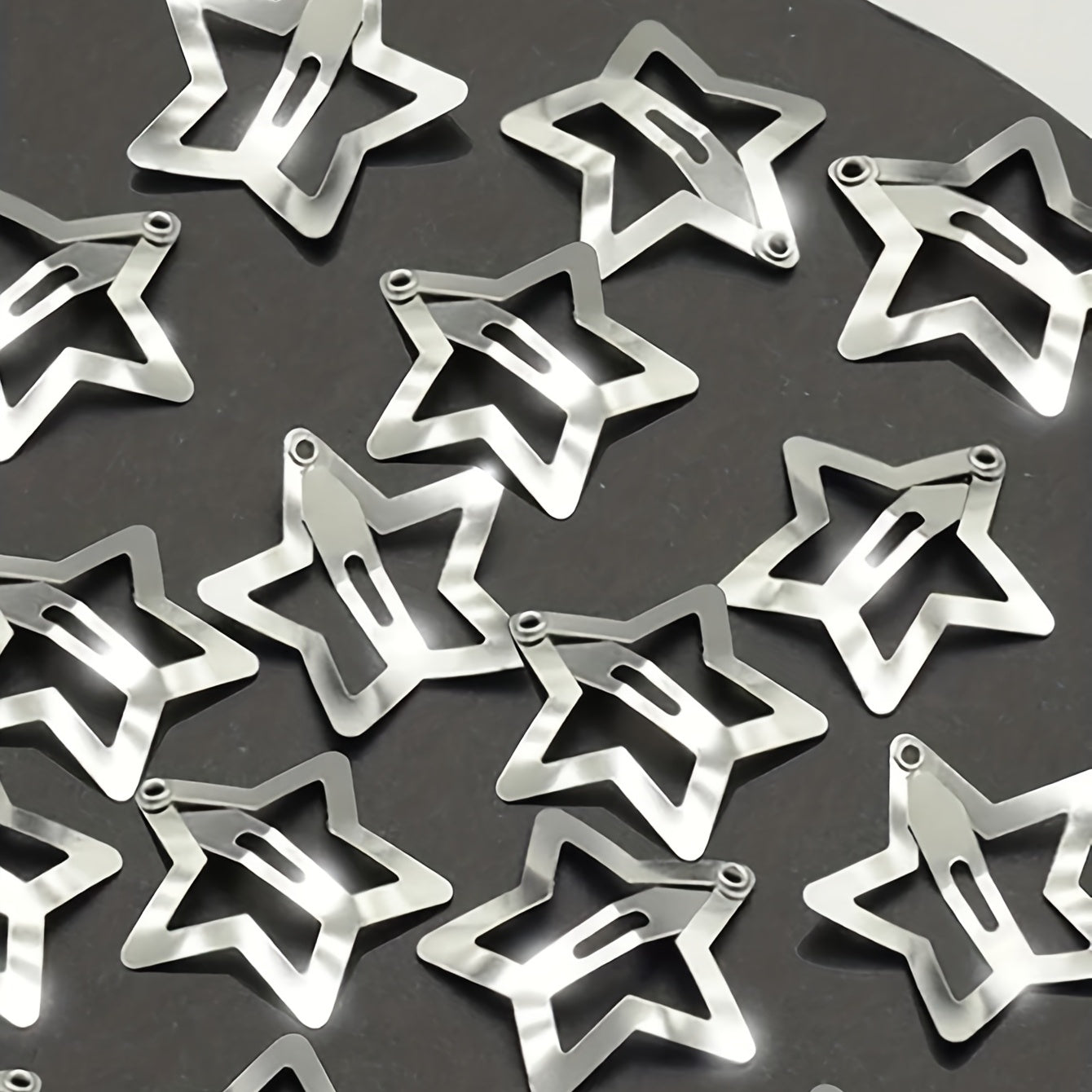 20pcs Y2K Star Hair Clip Hiphop Snap Clip Barrette Hair Slides Clip