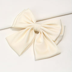 Large Satin Bow Hair Clip Duck Billed Clip