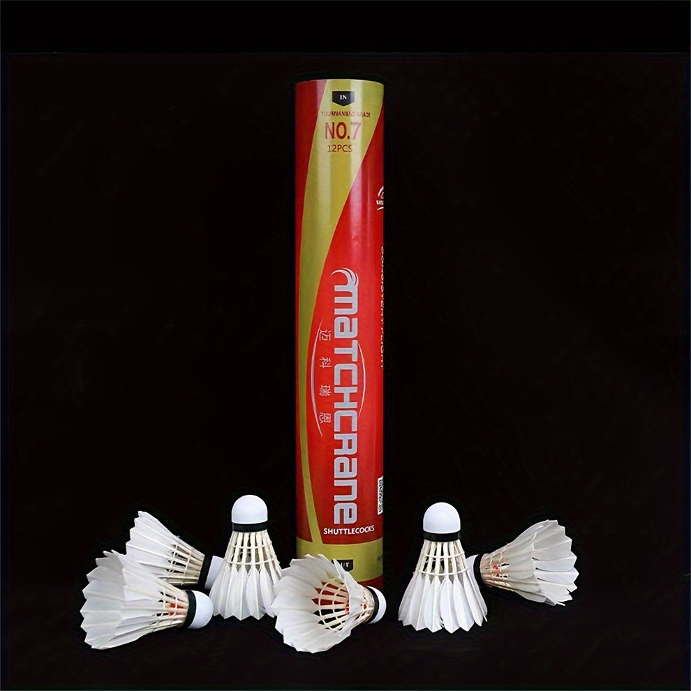 12pcs Feather Badminton Shuttlecocks For Competition Training